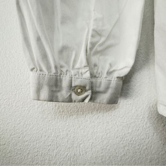 Zara Girls Embroidered Flower Ruffle Button Down Shirt Size 10 - Picture 6 of 7